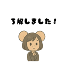 大きな耳の添乗員スタンプ（個別スタンプ：1）