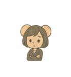 大きな耳の添乗員スタンプ（個別スタンプ：18）