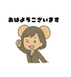 大きな耳の添乗員スタンプ（個別スタンプ：22）