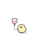 【闘病編】一匹狼のヒヨコ（個別スタンプ：4）