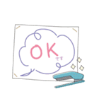 大人かわいい文具の敬語のスタンプ（個別スタンプ：3）