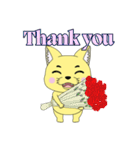 Lovely sticker cat（個別スタンプ：4）