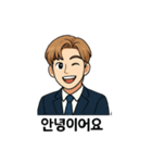 K-POPスマイル！スーツ男子スタンプ（個別スタンプ：19）