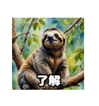 ゆるふわ水彩ナマケモノ日和（個別スタンプ：22）