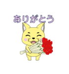 Lovely sticker cat(日本語版）（個別スタンプ：5）