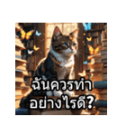 感情丸わかり！タイ語ネコの気持ちスタンプ（個別スタンプ：6）
