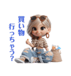 ギャルの日常♫ 三つ編みver.(再販)（個別スタンプ：22）