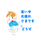 ジュウシマツ！夏に使えるスタンプ（個別スタンプ：14）