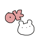 ゆるっとアニマルズ？くまうさちゃんver.（個別スタンプ：1）