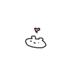 ゆるっとアニマルズ？くまうさちゃんver.（個別スタンプ：4）