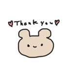 ゆるっとアニマルズ？くまうさちゃんver.（個別スタンプ：5）