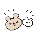 ゆるっとアニマルズ？くまうさちゃんver.（個別スタンプ：10）