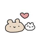 ゆるっとアニマルズ？くまうさちゃんver.（個別スタンプ：15）