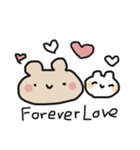 ゆるっとアニマルズ？くまうさちゃんver.（個別スタンプ：19）