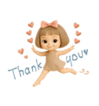 mottoの大人ぱっつんボブドール♡敬語（個別スタンプ：14）