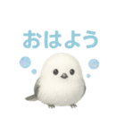 ふわもこシマエナガ*ホログラム仕様（個別スタンプ：1）