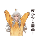 夜ふかし女子☆深夜ライブ（個別スタンプ：9）