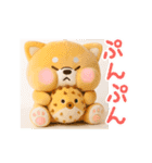 ▶動く3D❤️いやしばいぬ❤️夏と海/柴犬（個別スタンプ：16）