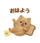 毎日使えるポメラニアンのグルメスタンプ（個別スタンプ：1）