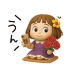 はな子✿3Dちびドールver.（梅雨〜夏）（個別スタンプ：3）
