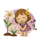 はな子✿3Dちびドールver.（梅雨〜夏）（個別スタンプ：7）