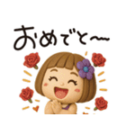 はな子✿3Dちびドールver.（梅雨〜夏）（個別スタンプ：14）