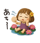 はな子✿3Dちびドールver.（梅雨〜夏）（個別スタンプ：29）