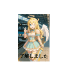 女子戦士と電車のコラボです！（個別スタンプ：3）