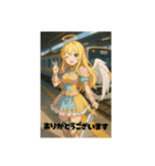 女子戦士と電車のコラボです！（個別スタンプ：4）