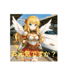 女子戦士と電車のコラボです！（個別スタンプ：5）