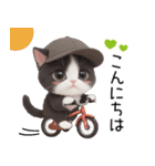 可愛いハチワレ猫 状況伝える思いやり 敬語（個別スタンプ：2）