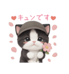 可愛いハチワレ猫 状況伝える思いやり 敬語（個別スタンプ：31）