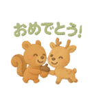 【日常会話】森の動物 クレイver（個別スタンプ：18）