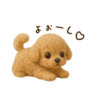 羊毛フェルト♡トイプードル♡日スタンプ1（個別スタンプ：22）
