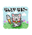 『シマ猫』心が楽になる、癒し系シリーズ（個別スタンプ：4）