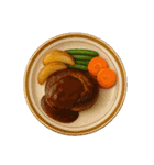 [テキスト無し]今日の献立【洋食】（個別スタンプ：1）