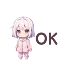 ゆるっと幼女のパジャマ日和（個別スタンプ：3）