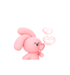 Pinkは耳で気持ちを語るよ（個別スタンプ：2）