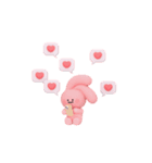 Pinkは耳で気持ちを語るよ（個別スタンプ：5）