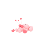 Pinkは耳で気持ちを語るよ（個別スタンプ：7）