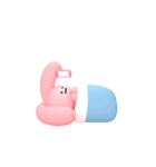 Pinkは耳で気持ちを語るよ（個別スタンプ：8）