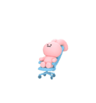 Pinkは耳で気持ちを語るよ（個別スタンプ：20）