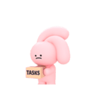 Pinkは耳で気持ちを語るよ（個別スタンプ：22）