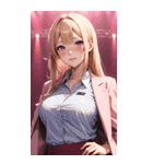 オフィスの可愛い女の子の写真（個別スタンプ：4）