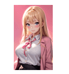 オフィスの可愛い女の子の写真（個別スタンプ：6）