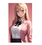 オフィスの可愛い女の子の写真（個別スタンプ：7）