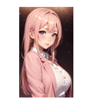オフィスの可愛い女の子の写真（個別スタンプ：8）