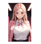 オフィスの可愛い女の子の写真（個別スタンプ：10）