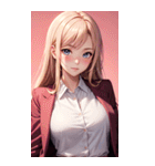 オフィスの可愛い女の子の写真（個別スタンプ：11）