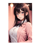 オフィスの可愛い女の子の写真（個別スタンプ：12）